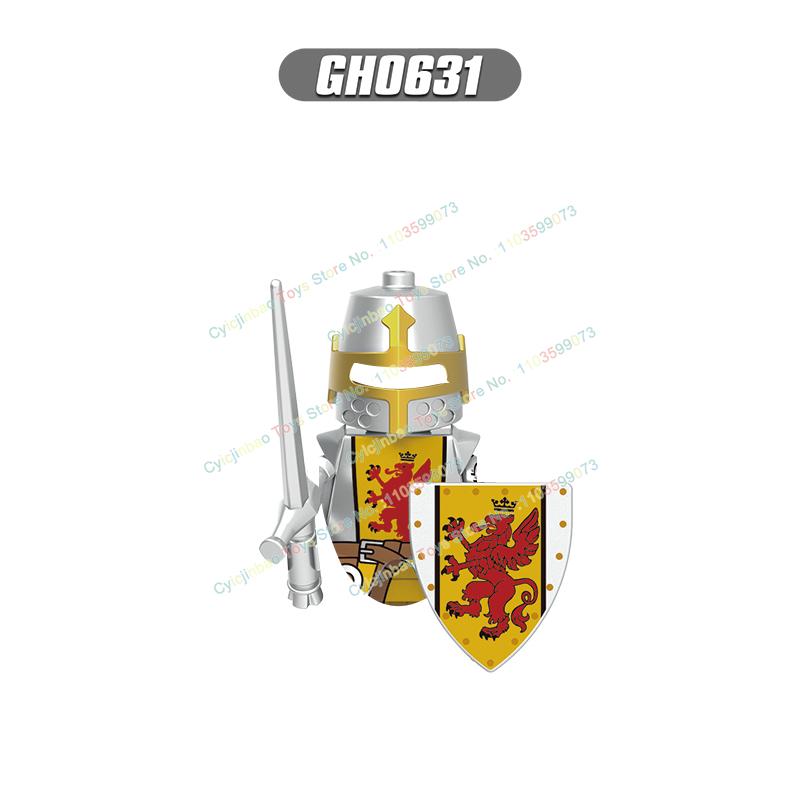 G0180 Medieval Military Knight Roman Cavalry Greek Hoplite Lionheart Building Blocks Mini Action Figure Educational Kids for Toy