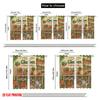 2pcs 2D Flat Printing Drapes Garden Faith Gardening Joy 100% Polyester Fabric Without Electricity Festive Curtains for Home Wall