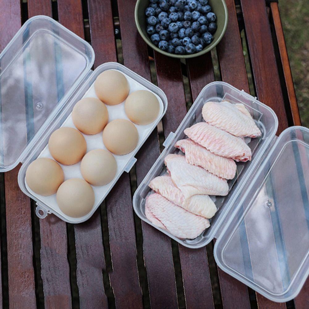 3/4/8 Grids Egg Holder Container Egg Storage Box High Quality Egg Box For Outdoor Camping