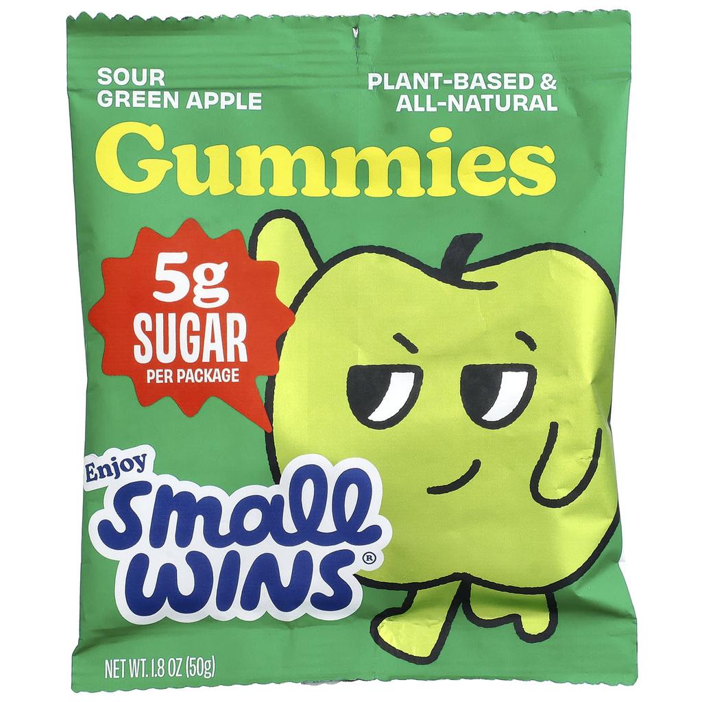 Enjoy Small Wins, Gummy Sour Green Apple, 50g (1.8oz)