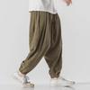 Men's Chinese-Style Corduroy Wide-Leg Joggers - Loose Fit, Plus Size