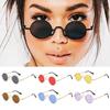 Punk Circle Shades Colorful Eyewear Small Round Sunglasses for Party/Beach/Travel/Streetwear