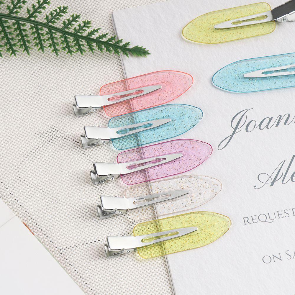 Hairdressing No Mark Candy Color Seamless Hair Clips No Bend Barrettes Bang Clip No Crease Hairpin