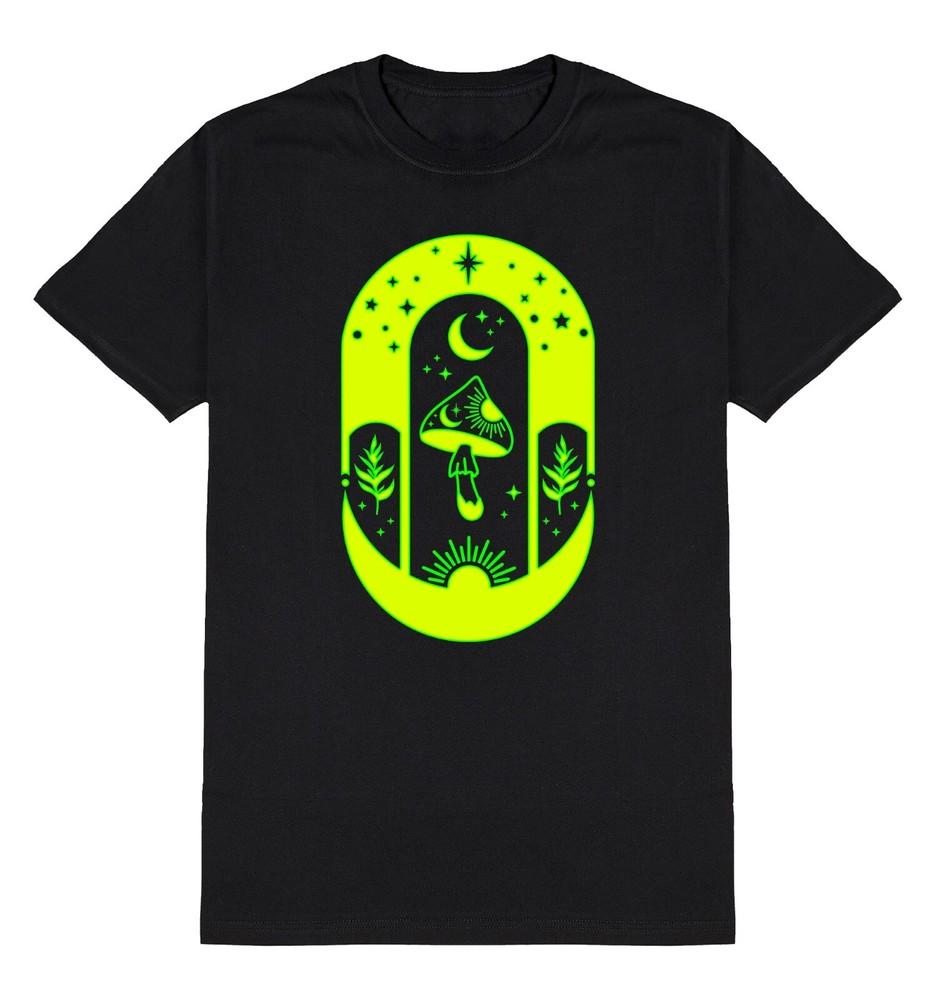 Cottagecore Moon and Mushroom T-Shirt Mens Funny /  Cotton Tee