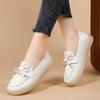 Leather Women's New One-pedal Women's Shoes Versatile Doudou Single Shoes Comfortable Flat Shoes