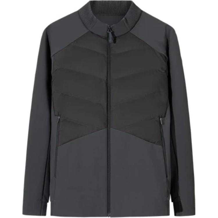 Anta Champion All-Weather Series Comfortable Warm Stand Collar Simple Down Jacket Men Outerwear Wind-Speed-Gray 152510615-5