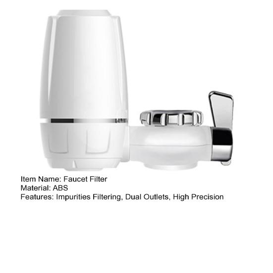 Water Filter with Connector Dual Window Outlets Clear Multi-layers Filtering Bathroom