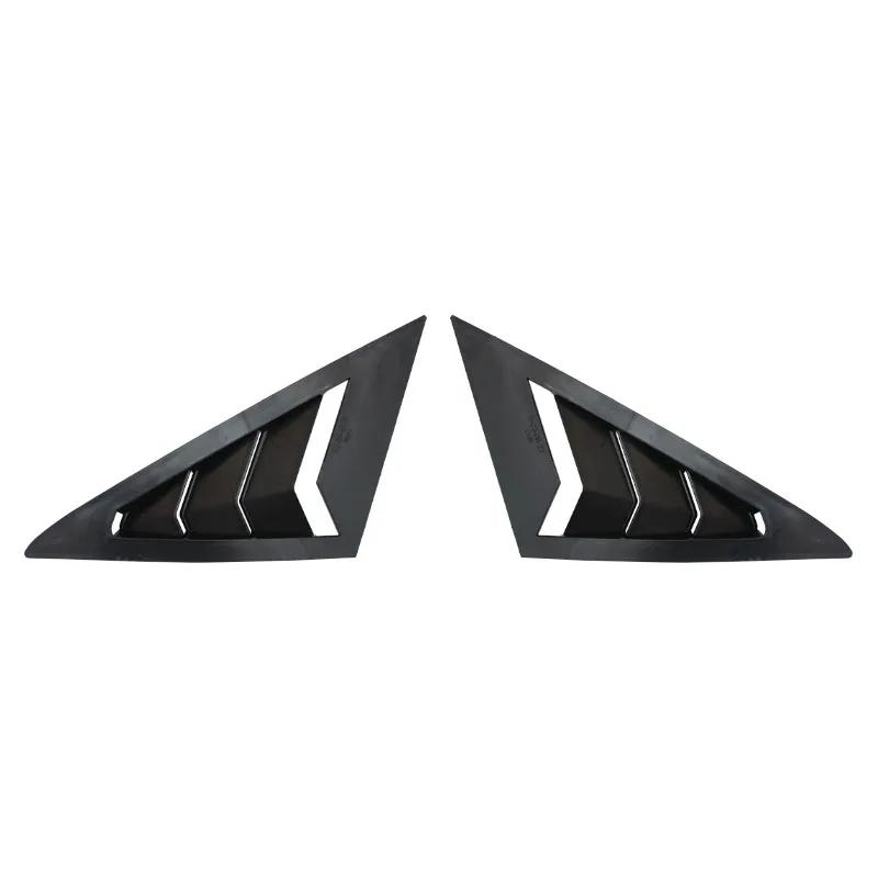 For VW Golf 7 MK7 MK7.5 2013~2019 Car Front Triangle Window Louver Side Shutter Blind Shades Cover Trim Sticker Vent Carbon Auto