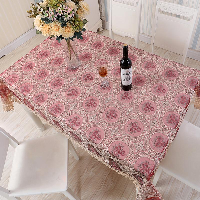 Embroidered Tablecloth Lace Hollow Pastoral Style Table Cloth Coffee Table Cloth Decorative Tablecloth Long Tablecloth
