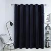 Blackout Curtain - vidaXL - Black Velvet - 290x245 Cm - Metal Eyelets - Washable
