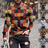 Men's T Shirt Graphic Abstract Neck Clothing Apparel Outdoor Long Sleeve Print Fashion Designer Vintage