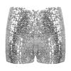 Kids Boys Girls Sparkle Sequins Dance Shorts High Waist Gymnastic Jazzz Hip Hop Dance Performance Dance Shorts