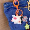Cartoon Roast Suckling Pig Keyring Funny Toast Pretzel Keychain  Bag Hanging