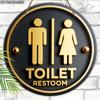 2D Flat Retro Wooden Toilet Sign, Unique Bathroom Decorative Plaque, Ideal for Outdoor, Indoor, Toilet, Home Decor