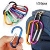 New Safety Equipment Buckle Keychain Alloy Carabiner Climbing Button Camping Hiking Hook