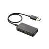 Elecom USB Hub 2.0 Bus Powered Swing Connector for Tablets 4 Ports Black U2HS-A402BBK
