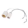 E14/E27 Ceramic Screw Lamp Holder Led Light Heat Resistant Adapter Home Use Round Socket For Bulb Base With Cable