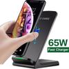 65W Wireless Charger Station Earphone Phone Fast Charging Charger Holder For iPhone 16 15 14 13 Pro Max Samsung S24 S23 Xiaomi