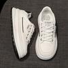 Leather Little White Shoes Women's 2025 New Spring Popular Thick Baseplate Shoes Women's Sports and Leisure Versatile Muffin Women's Shoes