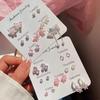 2025 Floral S925 One-Week Earring Set for Girls 