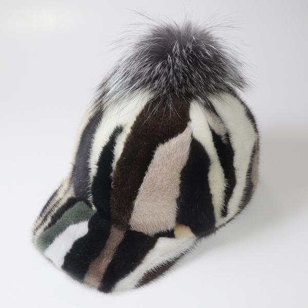 New Women Genuine Real Natural Mink Fur Hat Adult Handmade Warm Winter Baseball Cap Luxury Lady Elegant Stylish Warm Caps