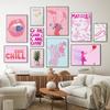 Preppy Aesthetic Gallery Poster Print Matisse Art Wall Canvas Painting Teenage Girl Room Decor Color Pink Quote Room Home Decor