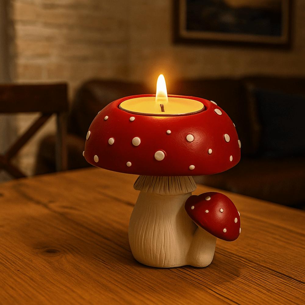 Craft Ornament Mushroom Candle Holder Home Decoration Mushroom Candlestick