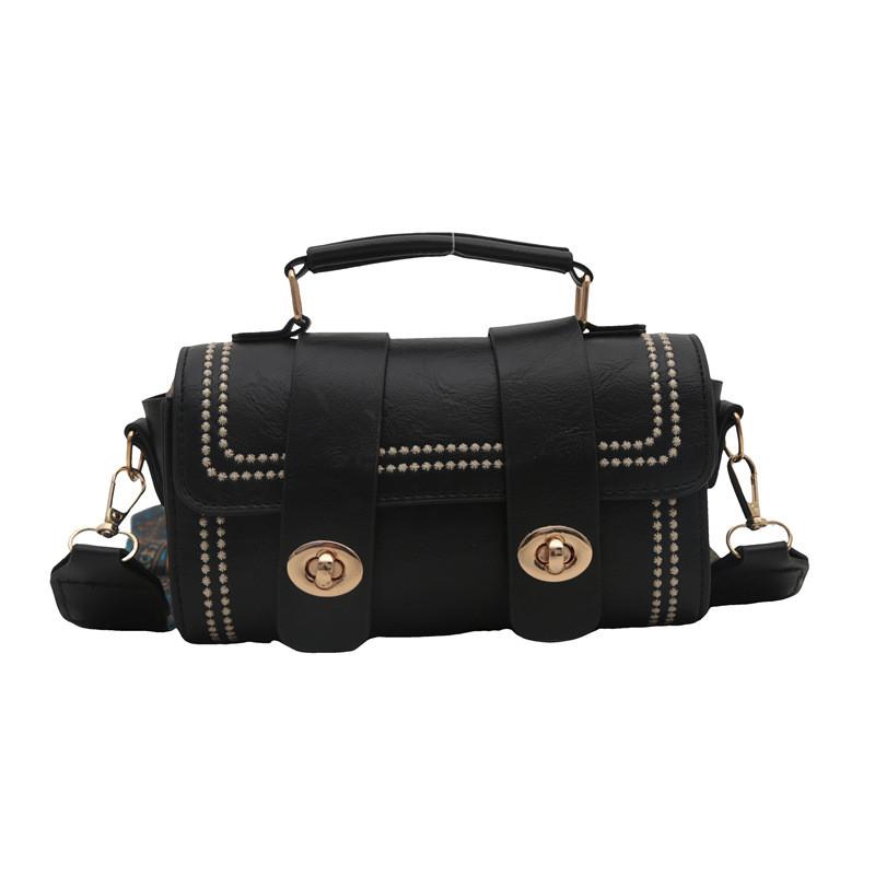 Color Single Solid Shoulder Crossbody Square Bag Handbag Women Gift Fashion