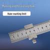Multi-Functional Stainless Steel Precision Ruler with Positioning Block for Woodworking (Metric/Imperial)