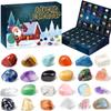Advent Calendar Kinds Collection Crystal Gemstone Calendar, Chakra Crystals And Stones Set For Beginners, Christmas Gifts Kids 24pc
