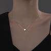 Titanium Steel Minimalist Heart Pendant Necklace – Women's Light Luxury, Non-Fading, Cool Style Clavicle Chain