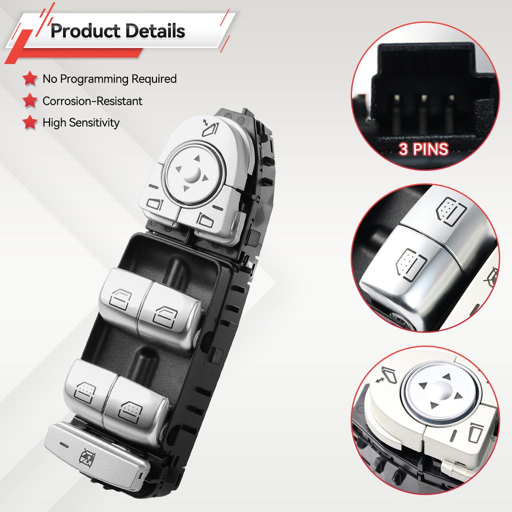 Electric Power Master Window Control Switch For Mercedes Benz E S Class W222 W213 2229052004 A2139054803 A2229052004 2139054803