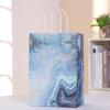 5Pcs Marble Design Kraft Paper Gift Bag with Handle Birthday Party Packaging Bags Wedding Gifts for Guest Eid Ramadan Supplies