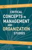 Книга Critical Concepts In Management and Organization Studies : Key Terms and Concepts