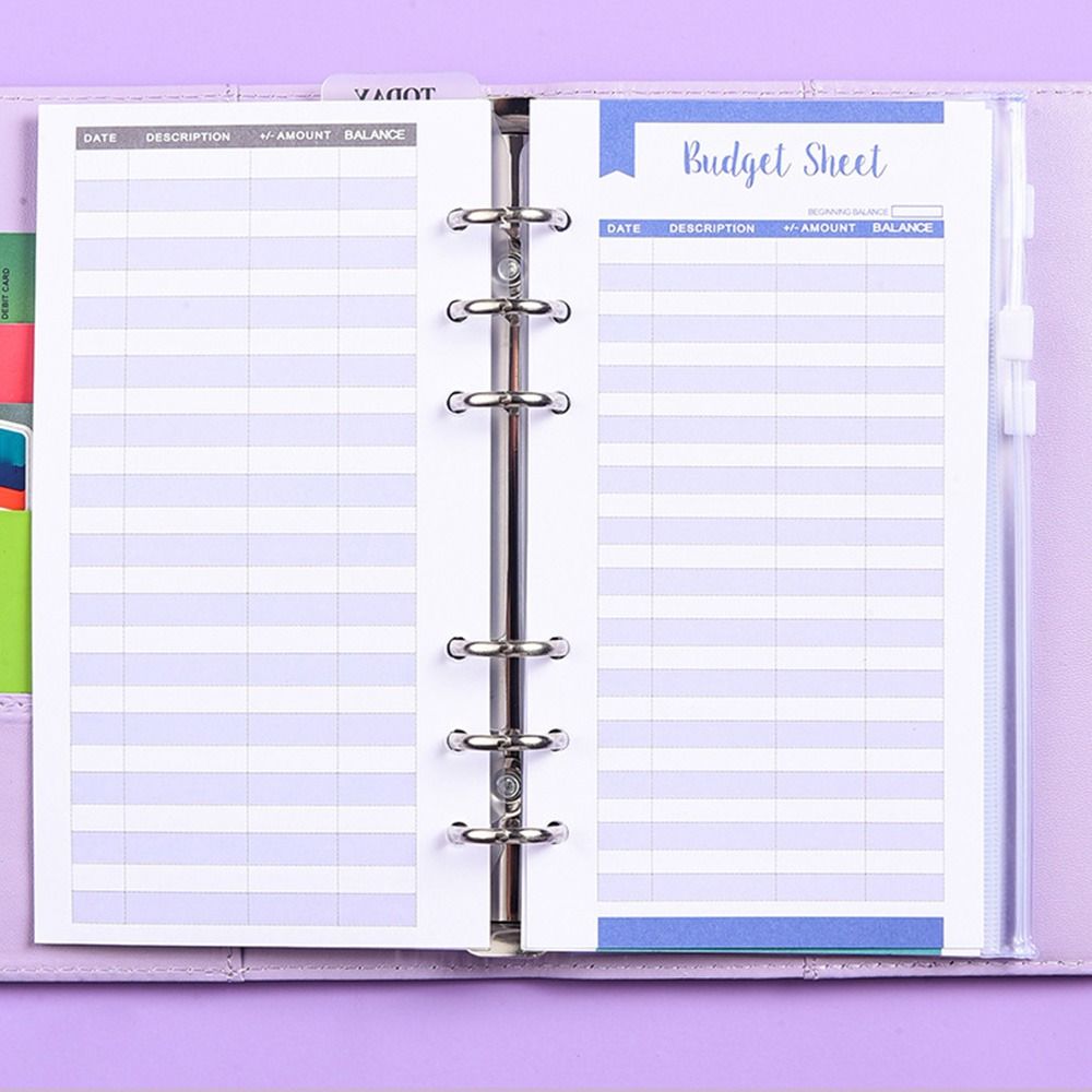 A6 Budget Binder with Zipper Cash Envelopes Budget Planner Organizer Men Women