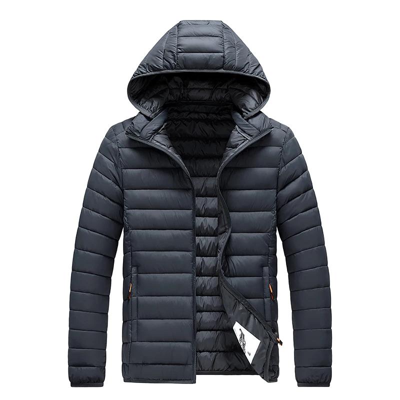 Autumn Winter Men's Light Down Jacket Fashion Hooded Short Large Ultra-thin Lightweight Youth Slim Coat Down Jackets