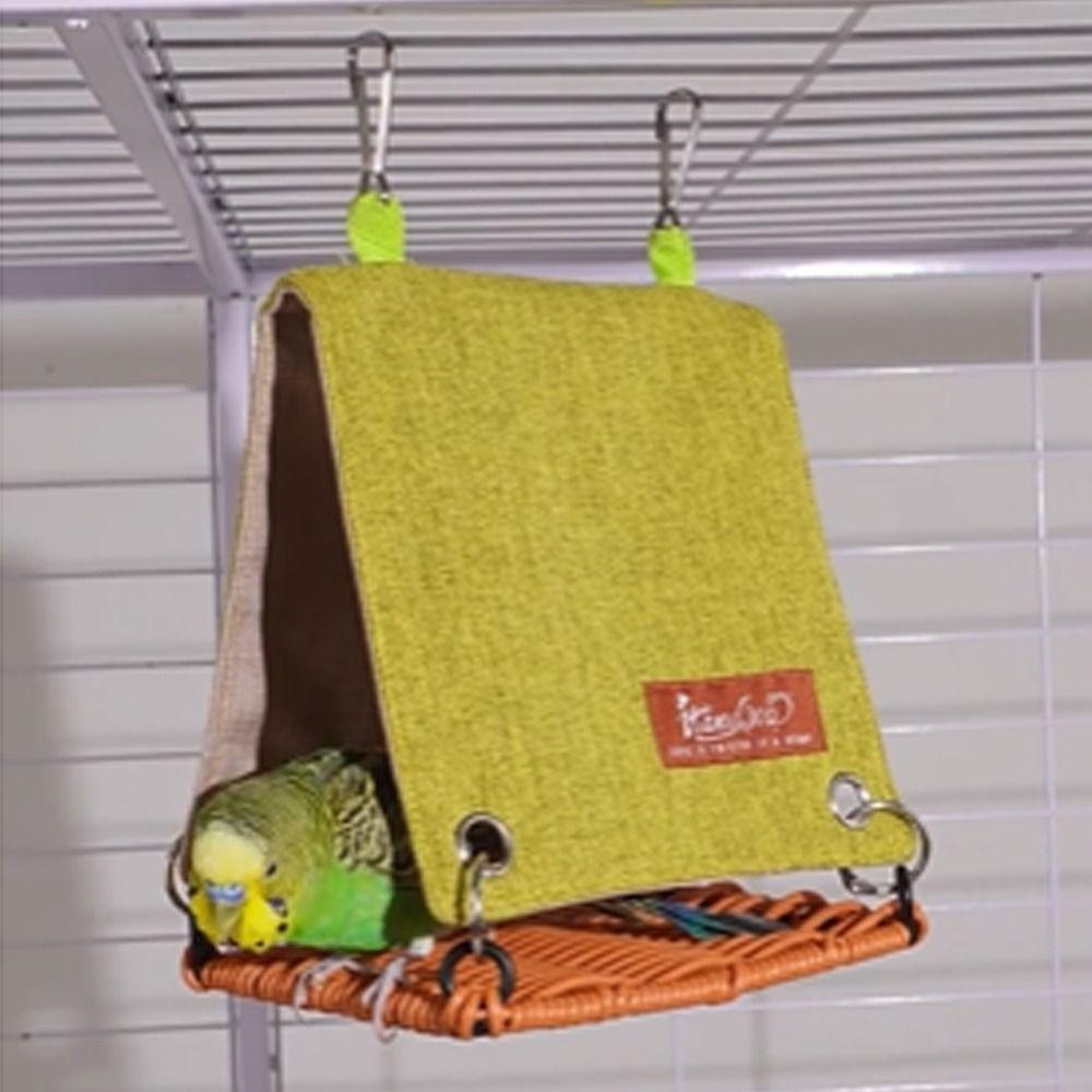 Hanging Bird House Weaving Bird Cage Hut Tent Bed Creative Parrot Swing Hammock Summer