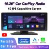 10.26'' Portable Car Radio Wireless Carplay HD IPS Display Touch Screen MP5 Player,Built-in Youtube,Mirror Link FM Transmit Autoaudio DSP