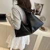 Leisure Soft Leather Tote Bag Vintage Women's Armpit Bag Trendy Large Shoulder Bag  Girls