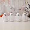 Light-up Ghost Ornament Halloween Ghost Light Hanging Ghost Decoration with Gauze for Mantel Table Wall Horror Themed Party Supplies