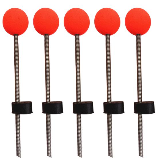5Pcs Practical Low Temperature Resistant Stainless Steel Fishing Rod Pole Tips Outdoor Winter Ice Spring Ball for River Lake Pond