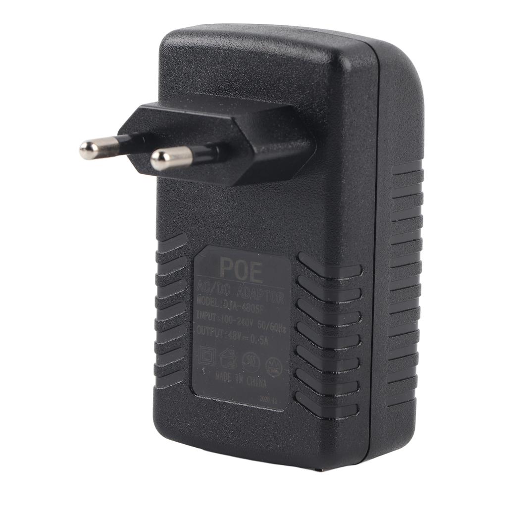DC 48V 0.5A Power Supply Injector 24W POE Adapter Plug