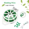 1 Roll 100M Multifunctional Plastic Steel Twist Tie Sturdy Reusable Garden Flower Plant Support Strap Tie