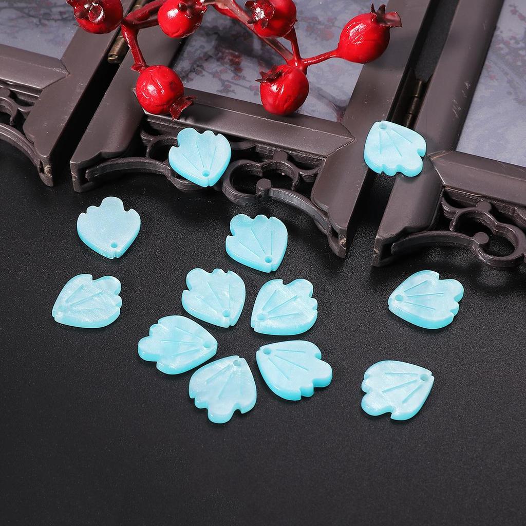 10pcs Acrylic Imitation Shell Peony Petals Pendant Charm For Jewelry Making Antique Accessories