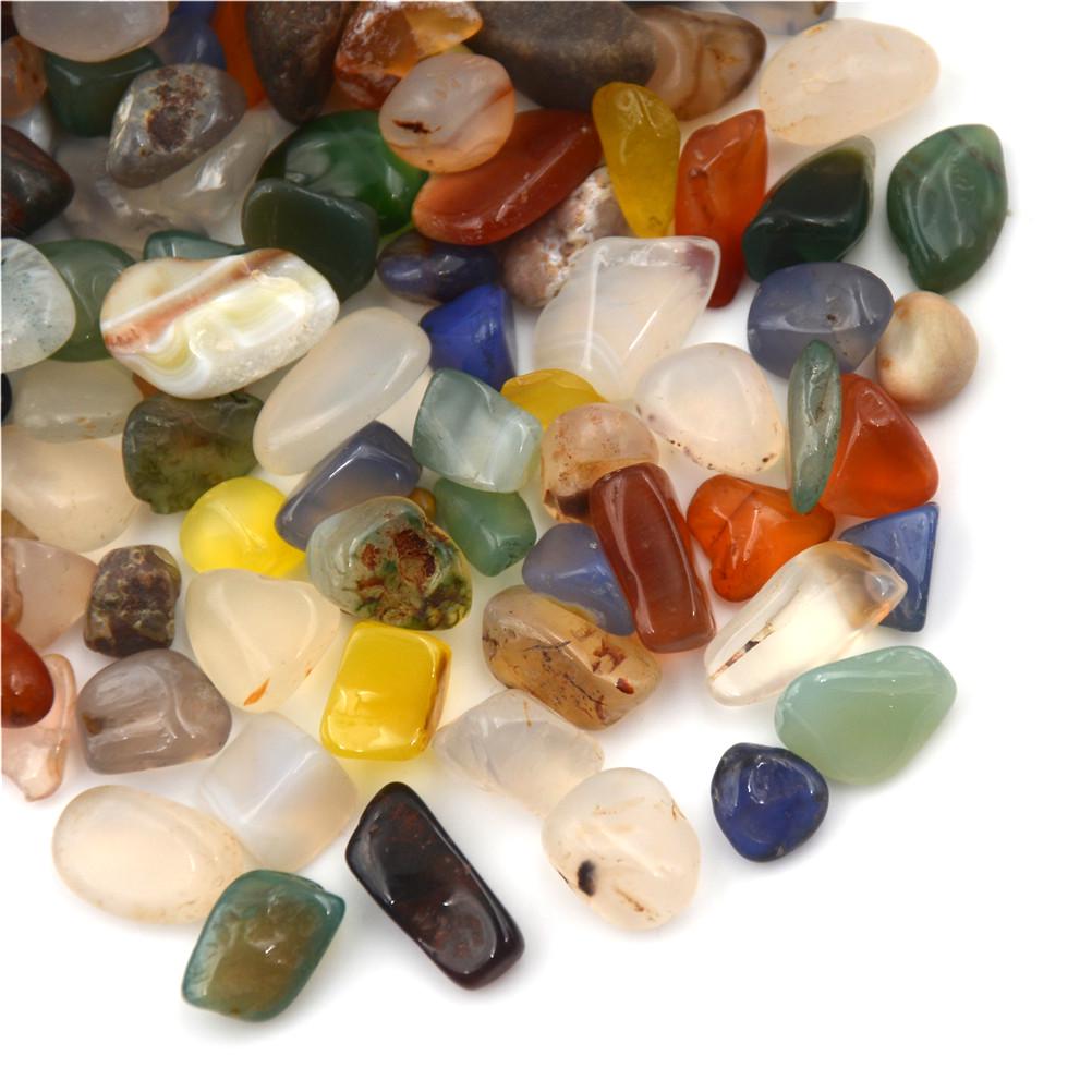 50G Mixed Colors Natural Tumbled Agate Stone Gemstone Rock About 10Mm Irregular