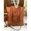 Women's Genuine Roomy Goat Leather Tote Shopping Handmade Bag