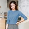 Knit Short Top Base Layer Fall Winter Slim Fit Long Sleeve Round Neck Inner Wear High Waist Sweater Women