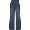 JUZI Annaco Women's Casual Washed A-Line Wide-Leg Denim Jeans