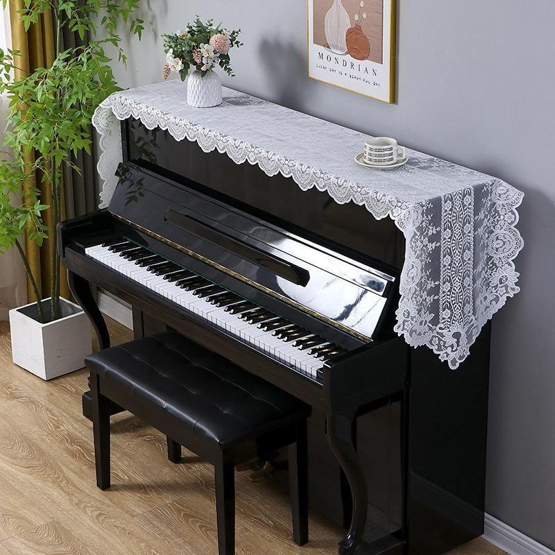 Elegant White Lace Table Runner with Floral Embroidery Tablecloth for Dresser, Kitchen, Wedding Banquet, Coffee Table, Fireplace, Dining