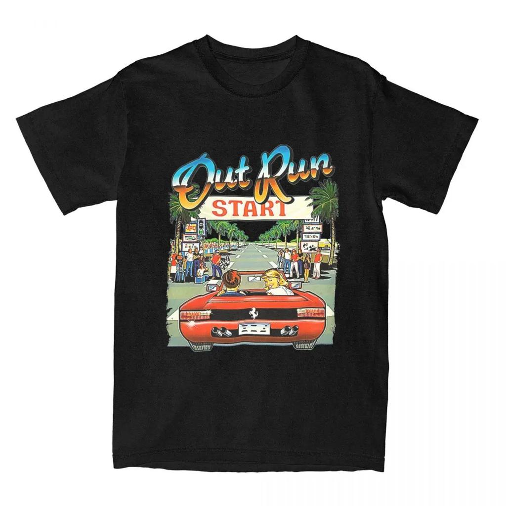 Men Women's Out Run Video Game Shirt Apparel Funny  80s Gaming T Shirt Top Tee Clothes New Arrival